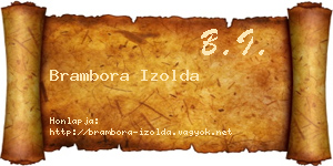 Brambora Izolda névjegykártya